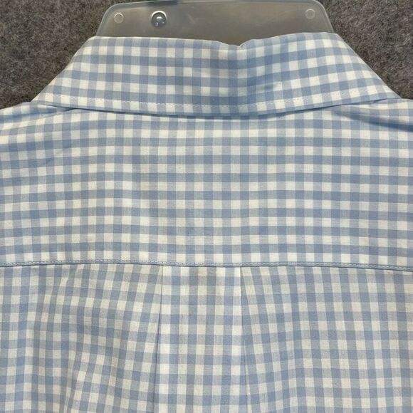 GOODTHREADS Button-down Shirt Men's XL Blue White Gingham Plaid Poplin Standard - Picture 11 of 15